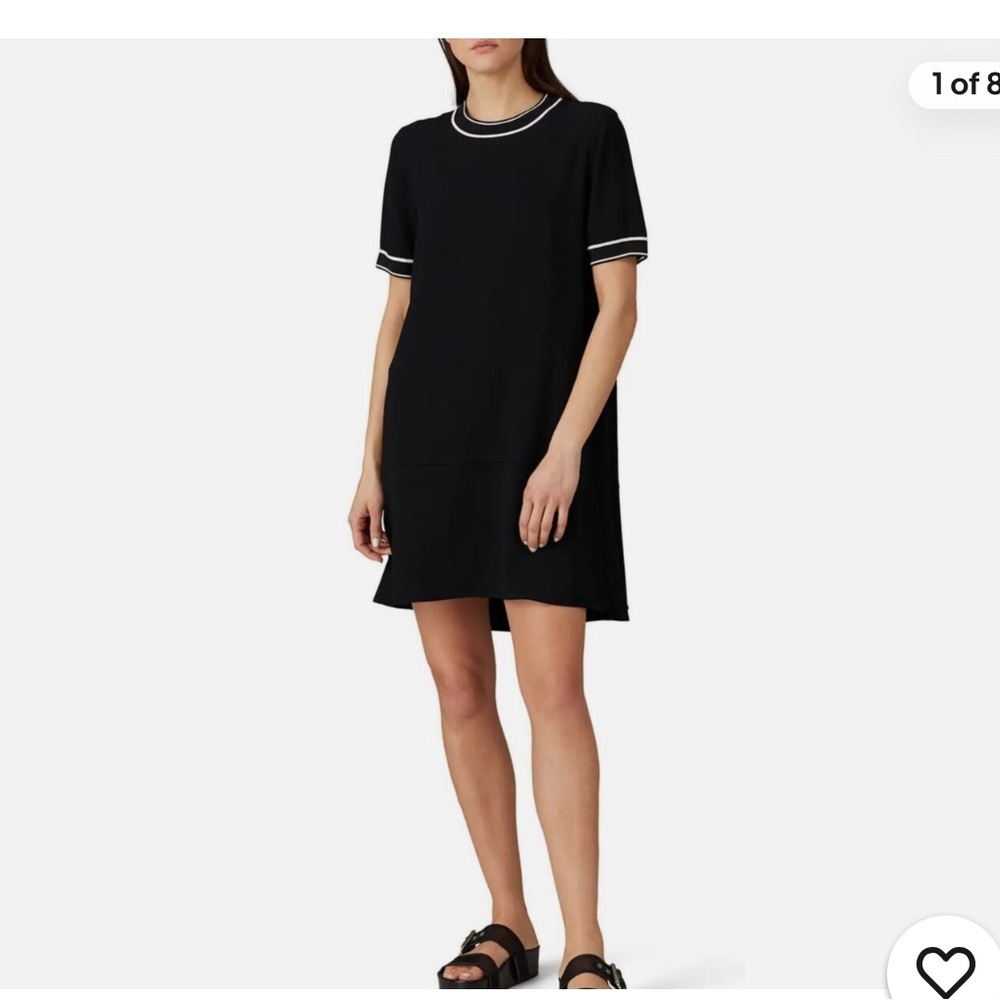 Rag &bone thatch black crepe mini swing dress